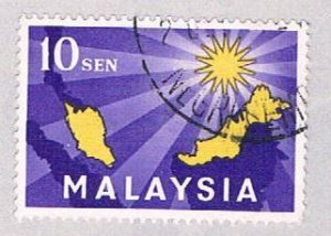 Malaysia 1 Used Map of Malaysia (BP2361)
