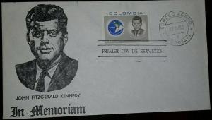 O) 1963 COLOMBIA, JOHN FITZGERALD KENNEDY IN MEMORIAM, ALIANZA PARA EL PROGRESO 