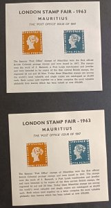 London Stamp Fair - Mauritius - 1963