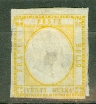 CW: Italy Two Sicilies 26 unused no gum thin CV $425