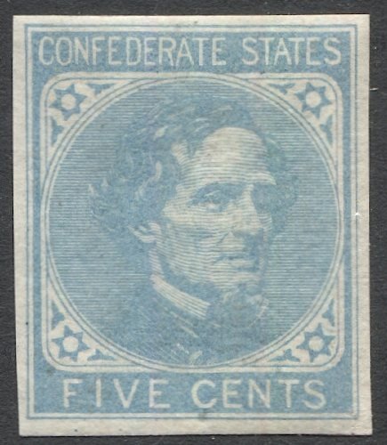 US Confederate States 1862 Sc 6 LH pencil on gum, LH  F-VF