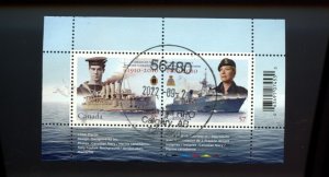 ? Canadian Navy , 2 x 57c, Souvenir sheet used Canada