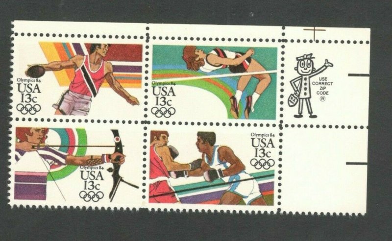 2048-51 Summer Olympics Zip Block Mint/nh FREE SHIPPING