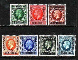 Great Britain Morocco-#71-77- id7-unused hinged KGV set-1935-7-  