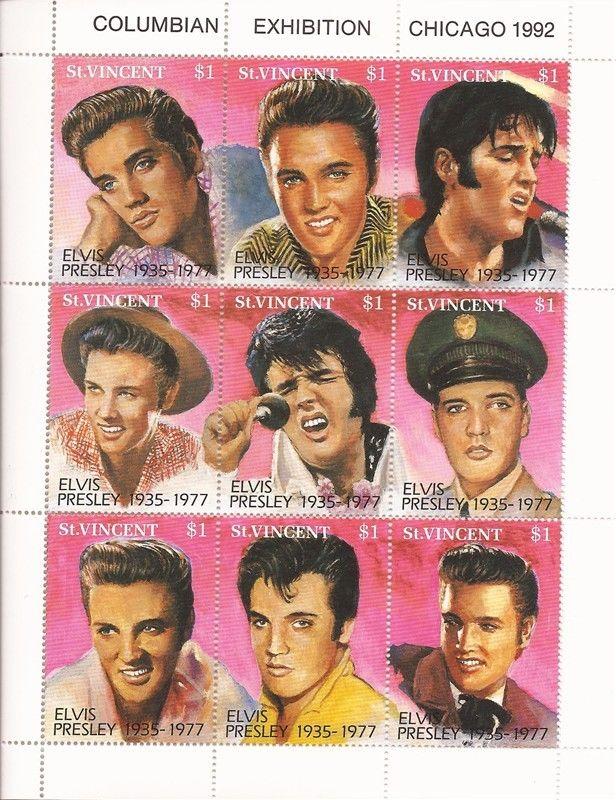 st-vincent-1992-elvis-presley-9-stamp-sheet-scott-1642-hipstamp