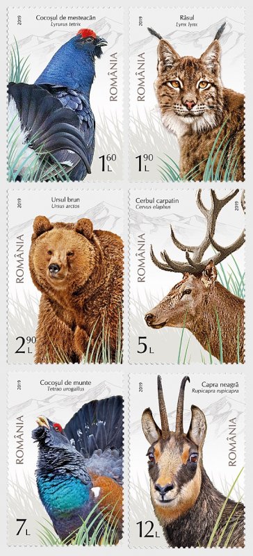 2019 Romania Protected Fauna (6) (Scott NA) MNH