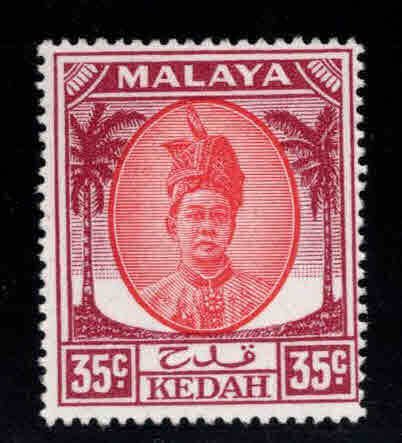 MALAYA Kedah Scott 76 MH* 1952 Sultan stamp