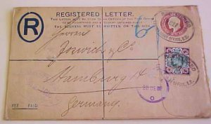 GREAT BRITAIN PERFIN WB & Co WITH ADDITIONAL FOR STATIONARY LONDON 1905