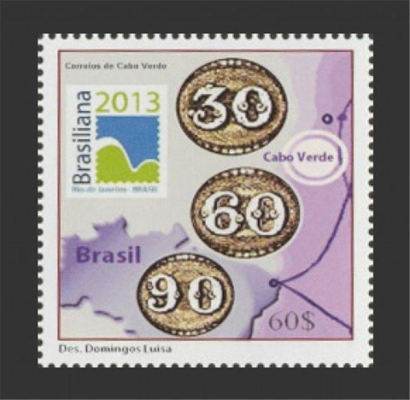 Cape Verde - 2013 Brasiliana Stamp Expo - 1 Stamp Set 3J-014