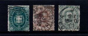 Italy 1889 Scott 52-54 u scv $29.00 Less 90%=$2.90 BIN