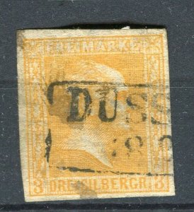 GERMANY PRUSSIA; 1858 classic Friedrich Imperf issue used 3sgr. value Postmark