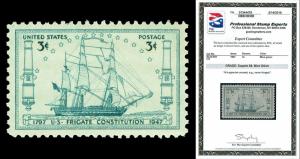 Scott 951 1947 3c Constitution Issue Mint Graded Superb 98 with PSE Certificate!