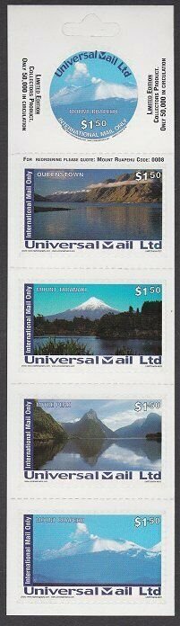 NEW ZEALAND Universal Mail $7.50 International Mail Booklet - Mountains.....R510