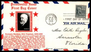 1938 Presidential series Prexy Sc 828-38b FDC with Crosby real photo cachet (DR