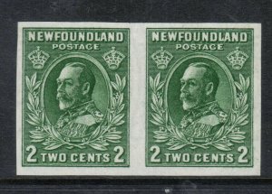 Newfoundland #186iii Extra Fine Never Hinged Imperf Pair Variety With Gum