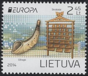 Lithuania 2014 MNH Sc 1025 2.45 l Goat horn, Wooden bells EUROPA