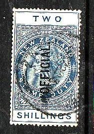 New Zealand-Sc#O38- id8-used QV Official 2sh blue-1914-