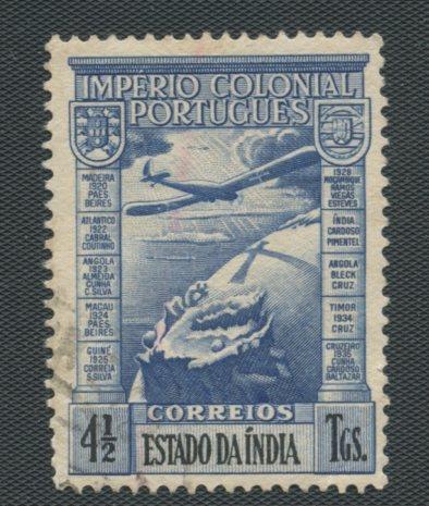 Portuguese India Scott's #C4 -Airplane- Used