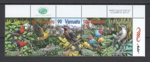 Ss1708 Vanuatu Flora & Fauna Birds #1129-33 1Set Mnh