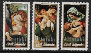 AITUTAKI  48-50  MNH,   CHRISTMAS SET 1972