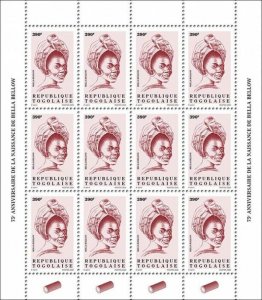 Togo Definitives Stamps 2020 MNH Bella Bellow Singers Music Reissue 390F 12v M/S