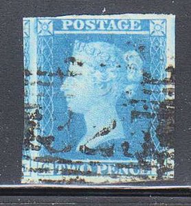 Great Britain,  Queen Victoria 2p  (SC# 4) Used