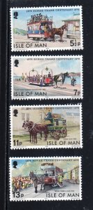 ISLE OF MAN #82-85 1976 DOUGLAS HORSE TRAINS CENTENARY MINT VF NH O.G