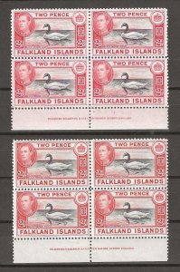 FALKLAND ISLANDS 1938/50 SG 150, 150a  MNH