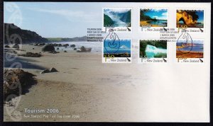 New Zealand 2006 Tourism First Day Cover FDC SC 2062-2067