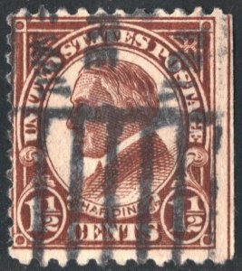 SC#553 1½¢ Harding Single (1925) Used