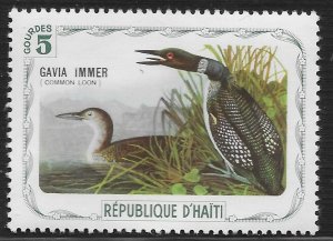 Haiti - Cinderella - 5g Birds - Common Loon ~ MNH