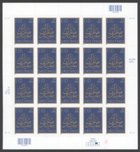 2002 US SCOTT#3674 37c EID Sheet of 20 MNH