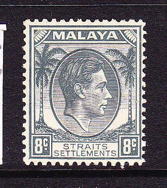 STRAITS SETTLEMENTS 1937-41 8c KGVI  MLH  SG 283