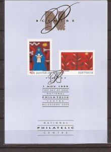 1999 Australia - Sc1795-6 - MNH VF - Post Office Christmas Card - Christmas