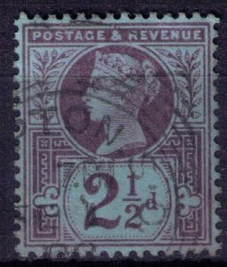 Great Britain Sc #114 2-1/2p Violet Blue Shade Very Fine