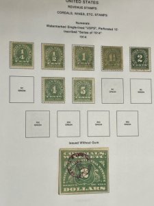 US Wine stamp collection on pages