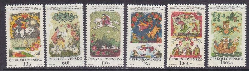 Czechoslovakia 1594-99 MNH 1968 Slovak Fairy Tales Full 6 Stamp Set Very Fine