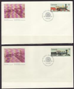 Canada 1036-1039 Trains 1984 Canada S/4 U/A FDC