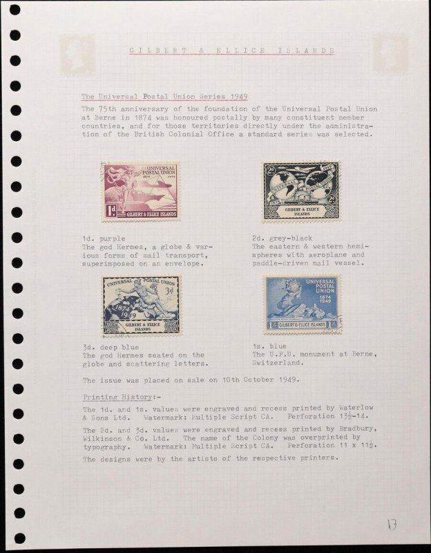 GILBERT & ELLICE ISLANDS 1937-55 KGVI Used Collection. SG cat £115.