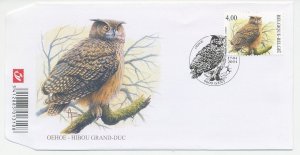 Cover / Postmark Belgium 2004 Bird - Owl