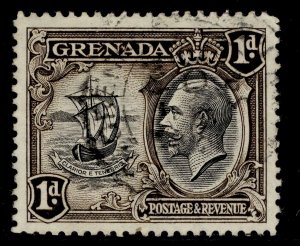 GRENADA GV SG136, 1d black & sepia, FINE USED.