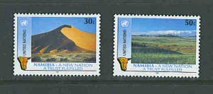 UN New York Issue # 588-89 Namibia mnh complete set