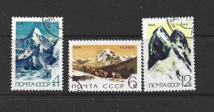 RUSSIA - 1964 DEVELOPMENT OF MOUNTAINEERING - SCOTT 2982 TO 2984 - USED