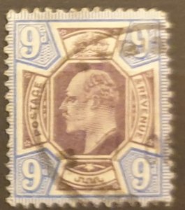 Great Britain King Edward VII 9d Purple & Blue 1902