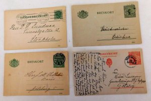 Sweden 4 Vintage Postal Cards, Used/VF, 1915-1920