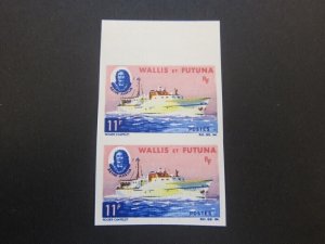 French Wallis Futuna 1965 Sc 168 imperf. pair set MNH