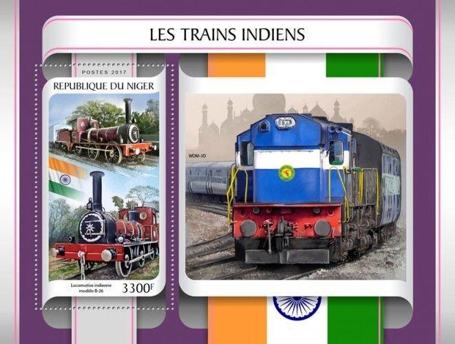 Z08 NIG17205b NIGER 2017 Indian trains MNH ** Postfrisch