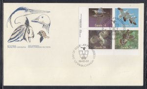 Canada Scott 1098a LL Pl Blk FDC - Birds