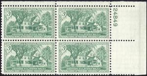 Scott 1023 Sagamore Hill PB of 4 MNH