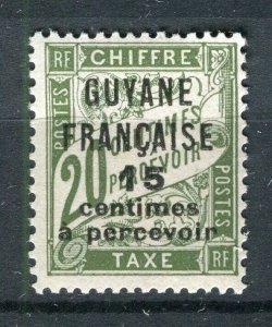 FRENCH GUYANE; 1925-27 early Postage Due Optd. issue fine Mint hinged 15c.